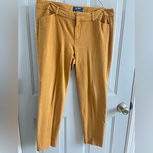 Old Navy Mustard Ankle Cropped Pants with Tailored Fit
